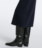 'S Max Mara Belted virgin wool midi skirt