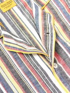 Original Madras - Piped Striped Cotton-Madras Pyjama Set - Neutrals