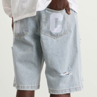 ICECREAM Men's Running Dog Denim Shorts in Heavy Wash Blue