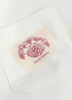 DRÔLE DE Monsieur Polo D Miroir Shell Piqué Cotton Polo Shirt Off White