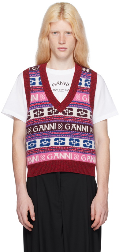 Photo: GANNI Multicolor Jacquard Vest