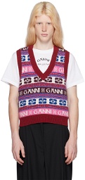 GANNI Multicolor Jacquard Vest