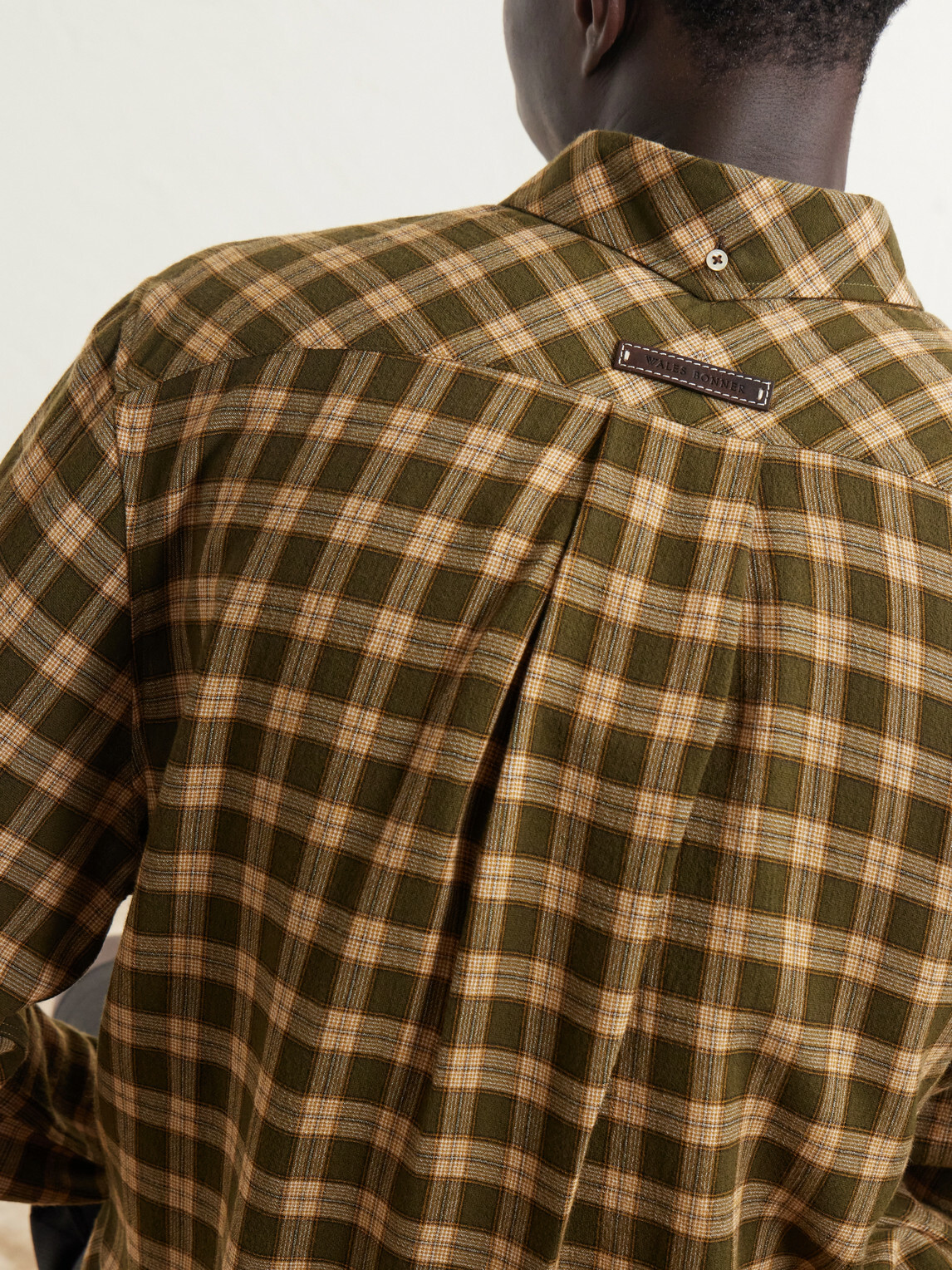 Wales Bonner - Canopy Button-Down Logo-Embroidered Checked Cotton Shirt - Yellow