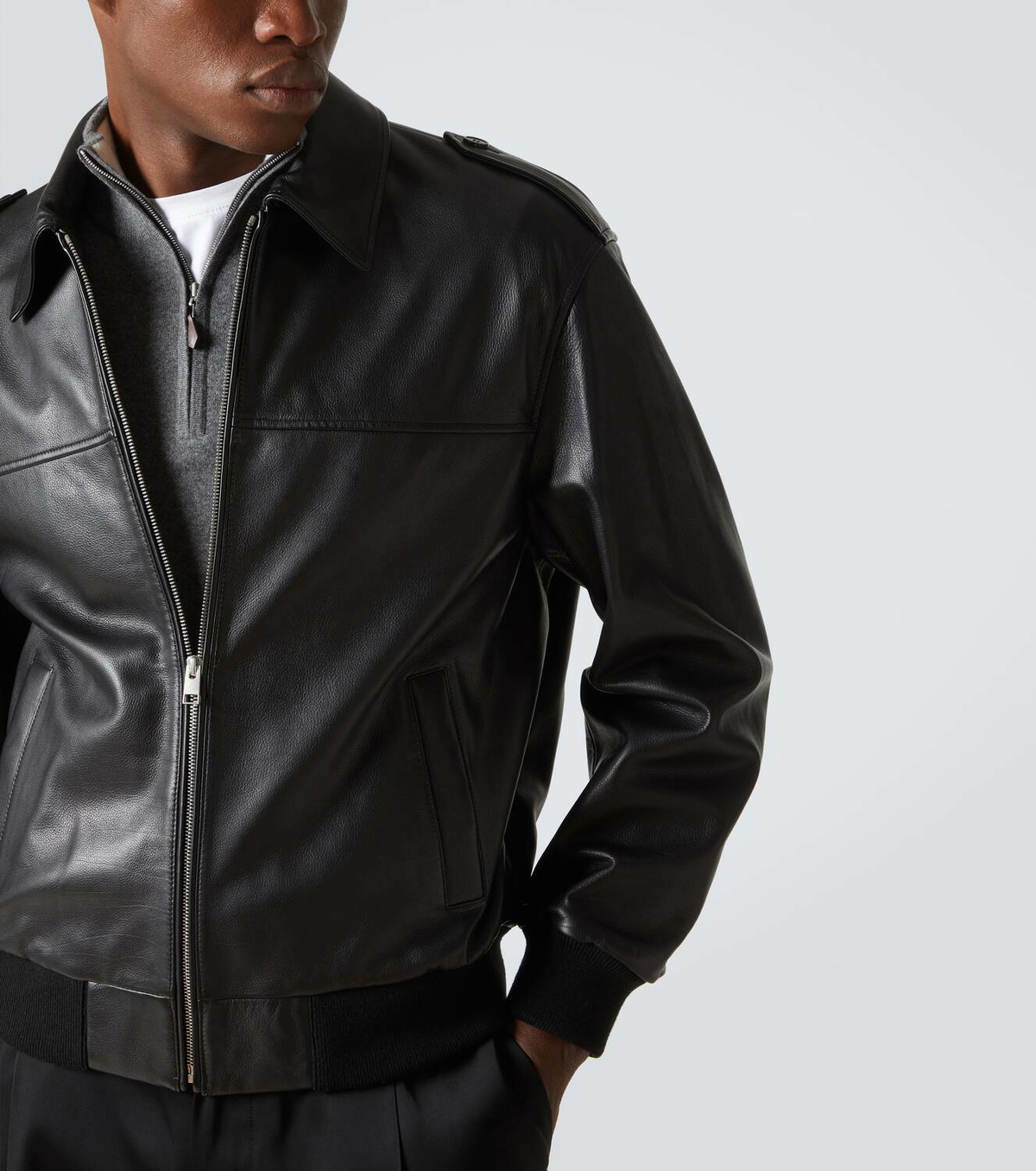 Frame Leather bomber jacket