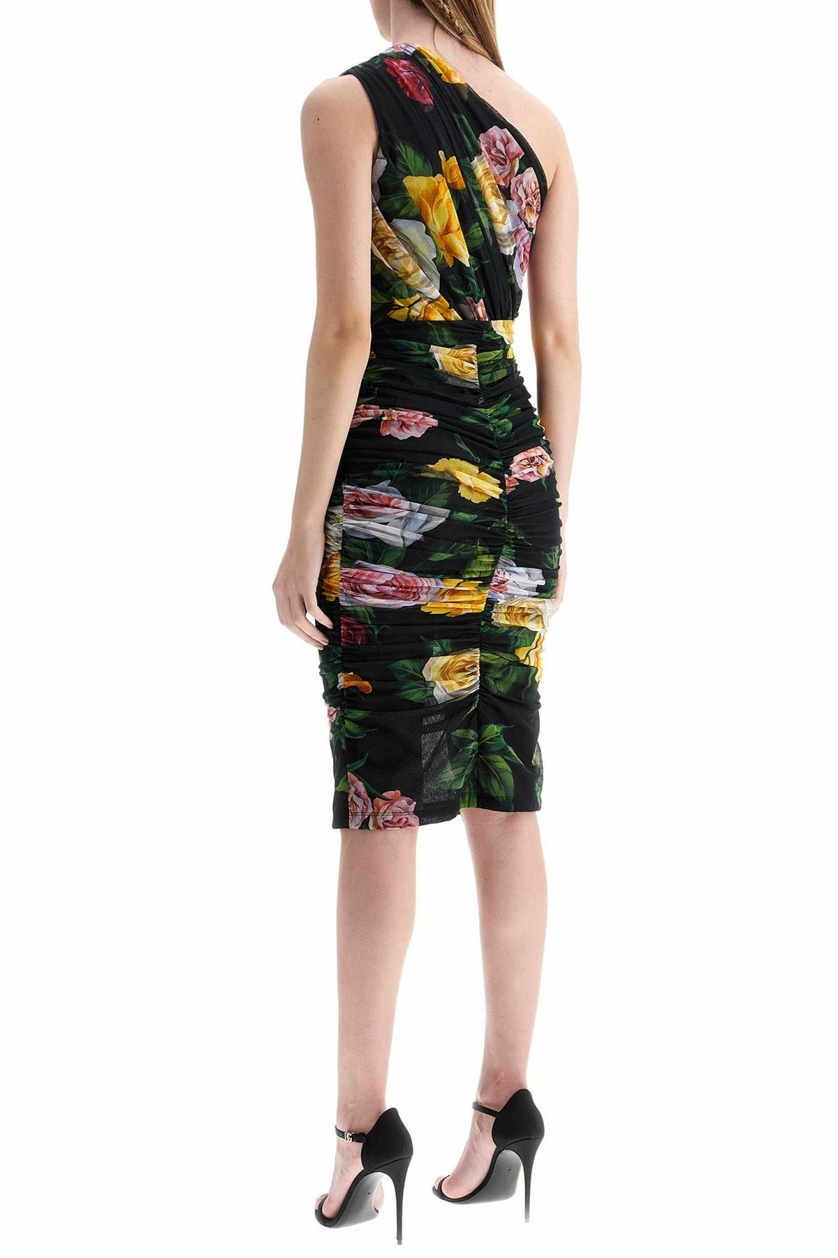 DOLCE & GABBANA elegant black dress in polyamide with floral pattern for  cocktails and evenings Black Dolce & Gabbana