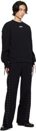 Jean Paul Gaultier Black 'The Lace-Up JPG' Sweatshirt