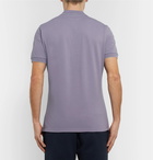 Brunello Cucinelli - Slim-Fit Contrast-Tipped Cotton-Piqué Polo Shirt - Men - Lilac