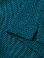 Inis Meáin - Merino Wool, Alpaca and Silk-Blend Cardigan - Blue