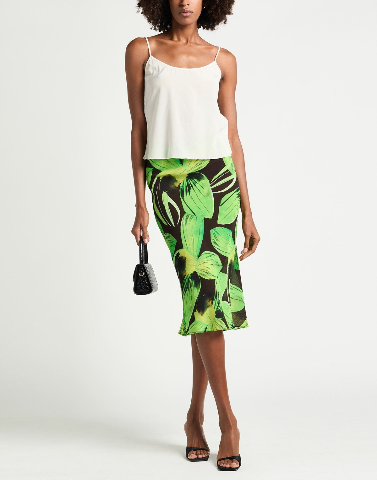 Louisa Ballou Womens Midi skirt in Green
