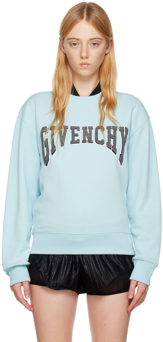 Givenchy Blue Embroidered Sweatshirt Givenchy