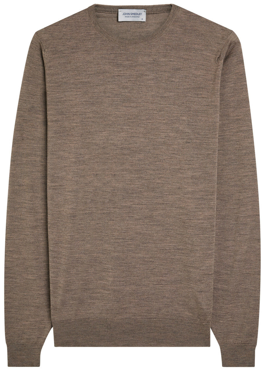 John Smedley Lundy Fine-knit Merino Wool Jumper Brown