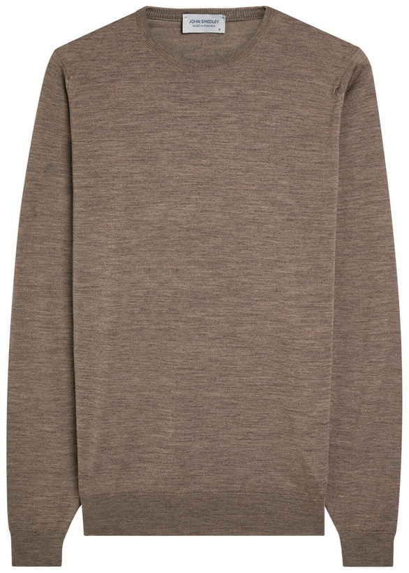 Photo: John Smedley Lundy Fine-knit Merino Wool Jumper Brown