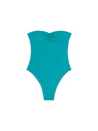 MC2 Saint Barth Women Teal Green Strapless One Piece Swimsuit Soleil