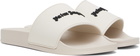 Palm Angels Beige Logo Pool Slides