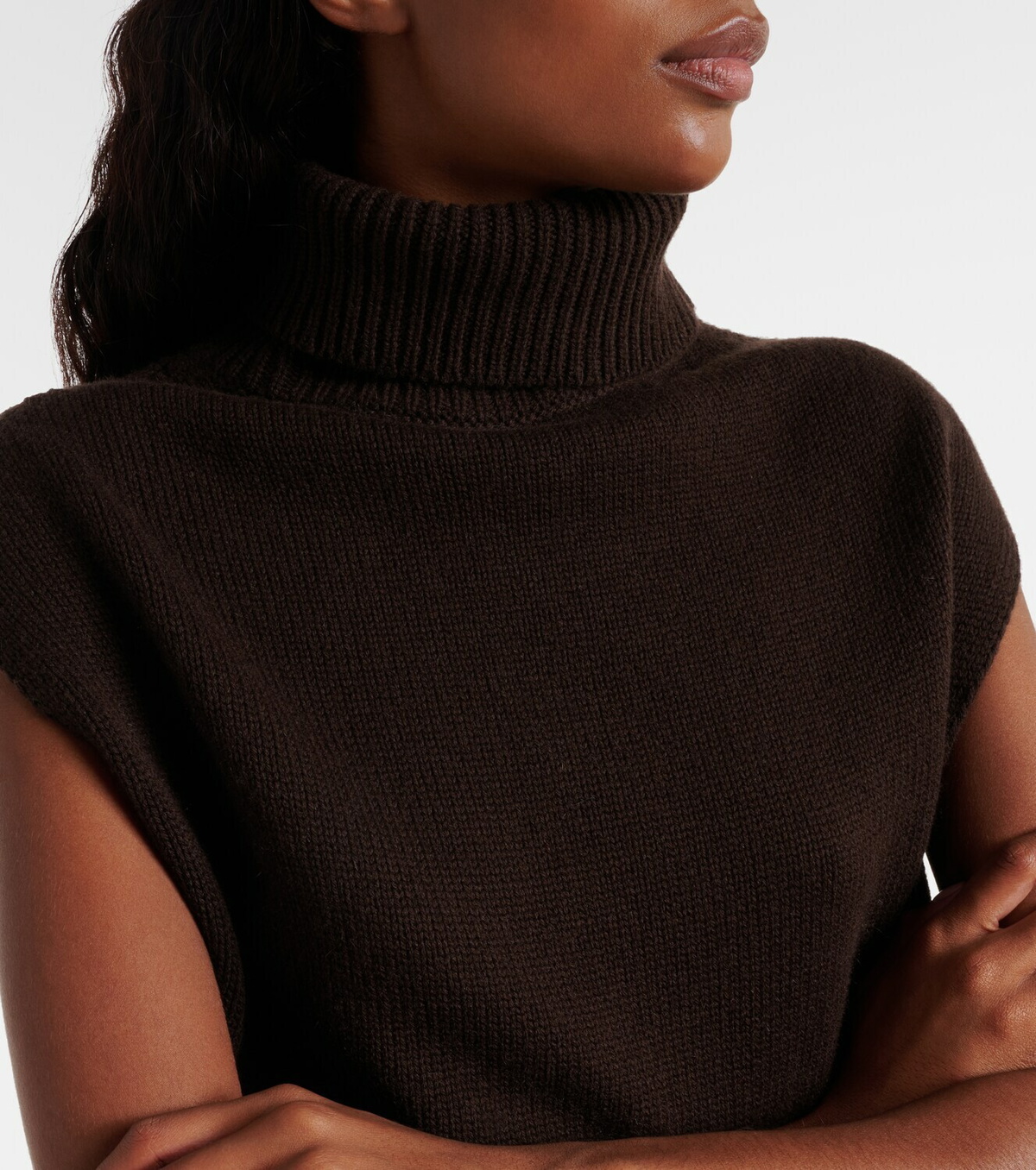Jardin des Orangers Turtleneck wool and cashmere sweater vest