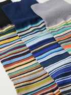 Paul Smith - Pack of Three Striped Cotton-Blend Socks