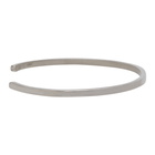 Maison Margiela Silver Slim Logo Cuff Bracelet