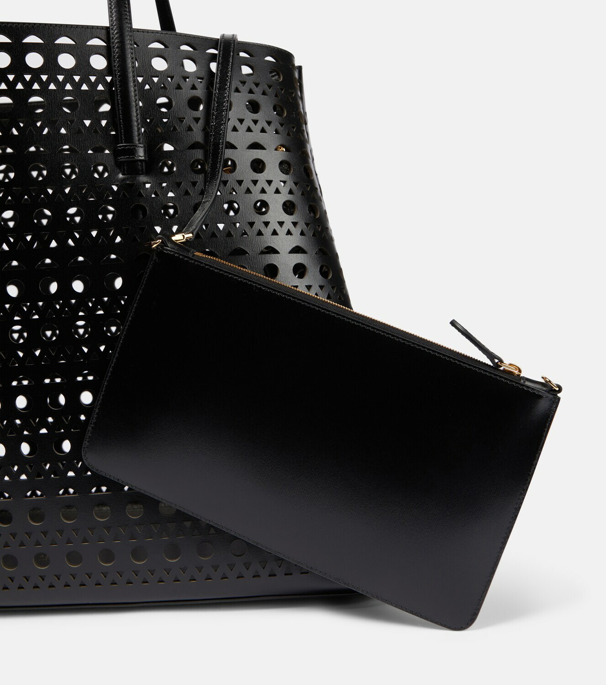 【ALAIA】mina 50 レザー トートバッグ ブラック ALAIA MINA 50 TOTE BAG LARGE BLACK NEW SEASON PARLOUR X