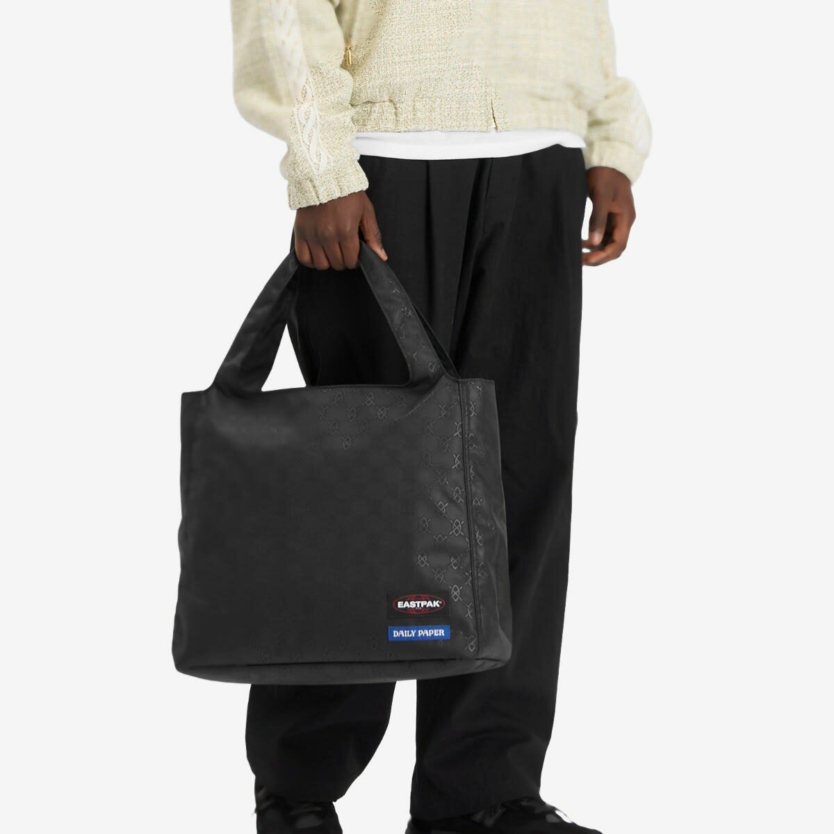 Eastpak x Daily Paper Tote Bag in Embossed Black 