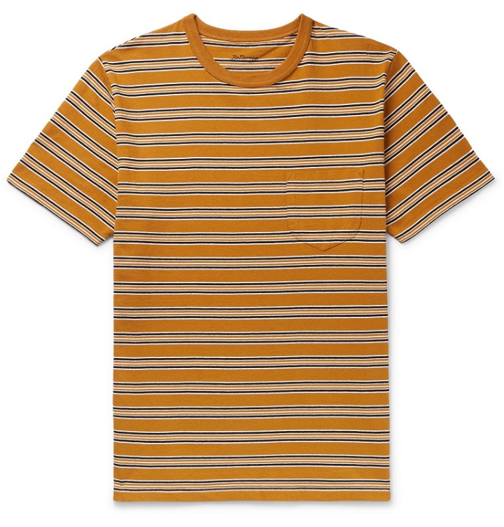 Photo: Bellerose - Striped Cotton-Jersey T-Shirt - Yellow