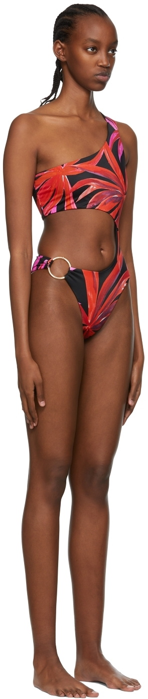 Louisa Ballou SSENSE Exclusive Black Recycled Nylon One-Piece Swimsuit