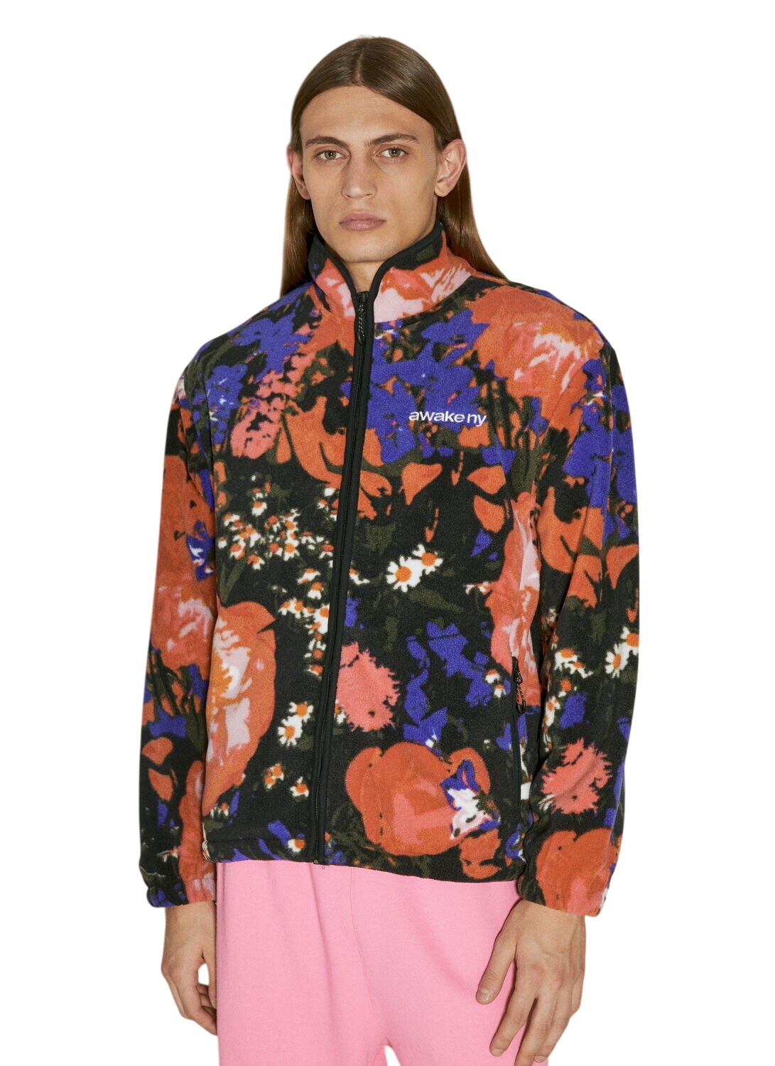 Awake NY Men's Floral Fleece Jacket in Multi Awake NY