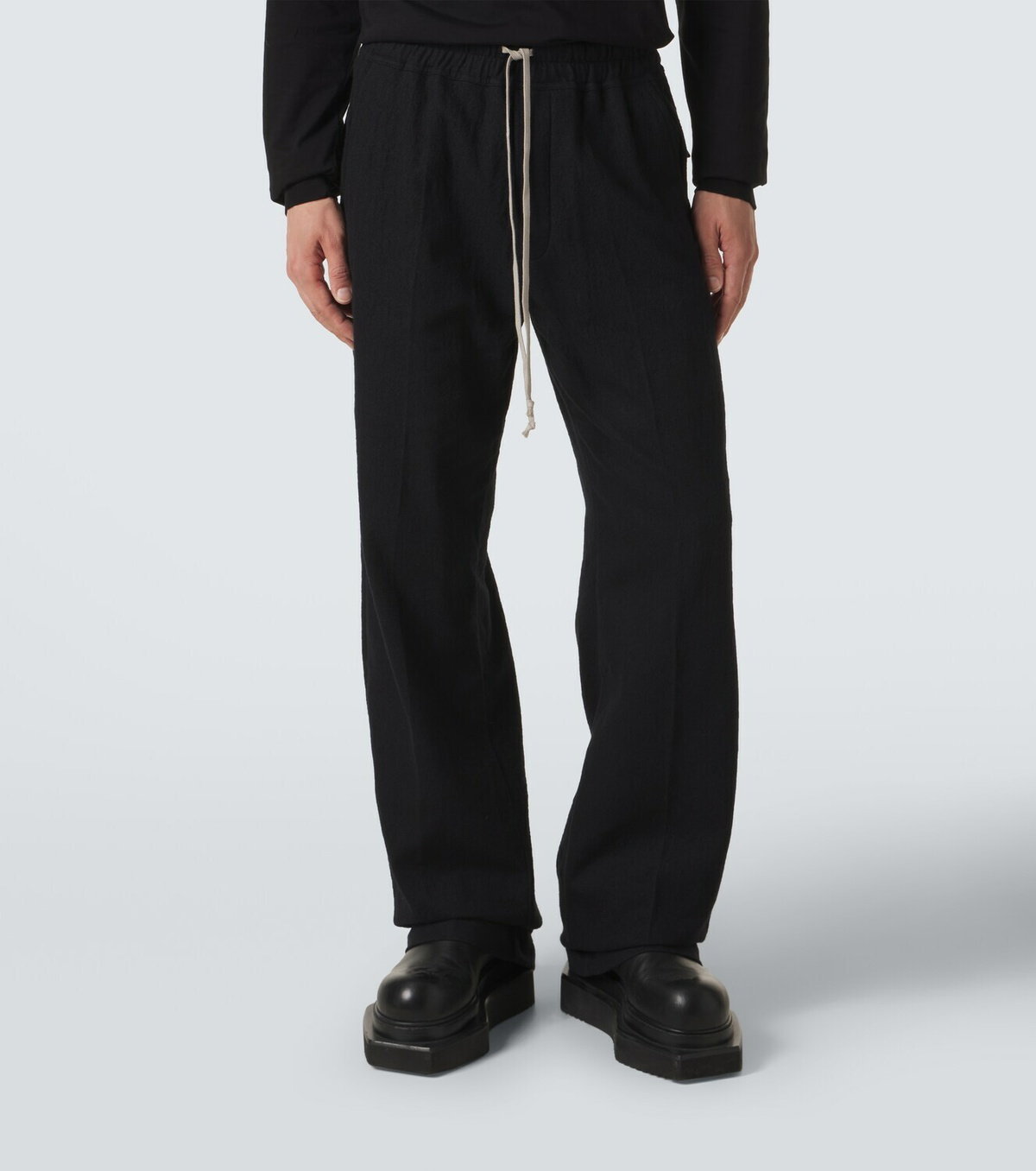 Rick Owens Dietrich cotton and wool wide-leg pants