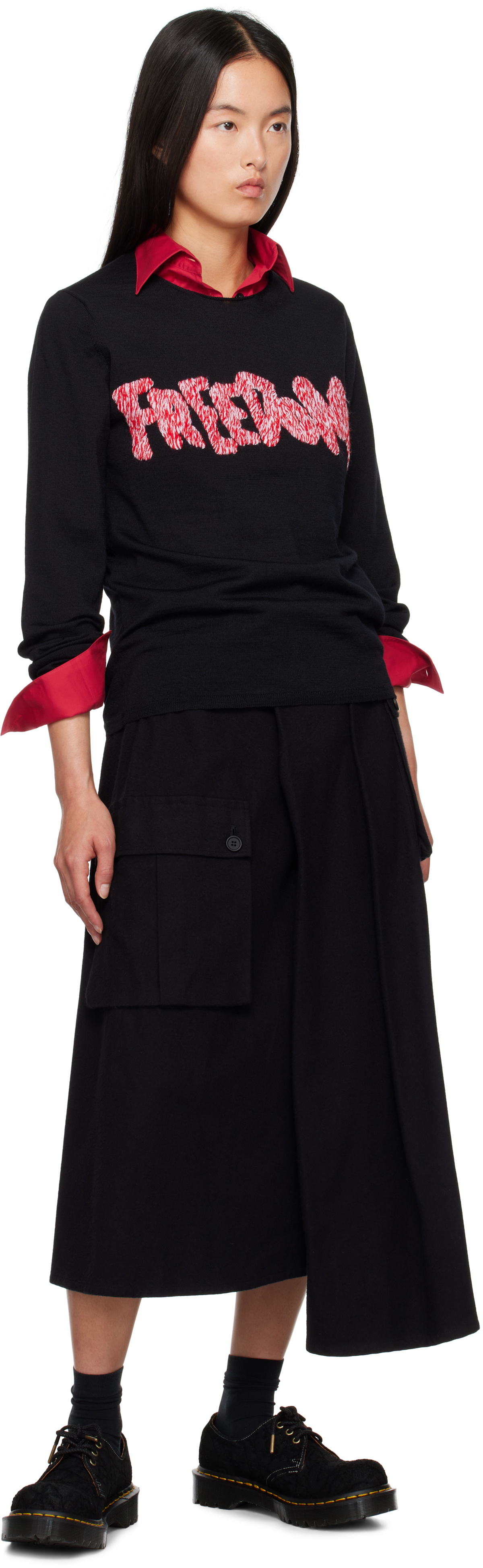 Comme des Garçons Shirt Black 'Freedom' Sweater