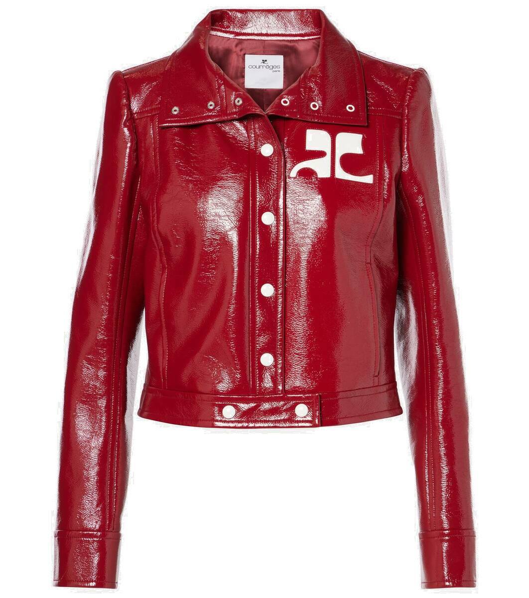 ブルゾン Courreges Vinyl Duvet Down Jacket CROPPED VINYL PUFFER JACKET - courrèges