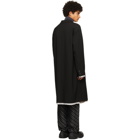 Ambush Reversible Black Wool Patchwork Coat