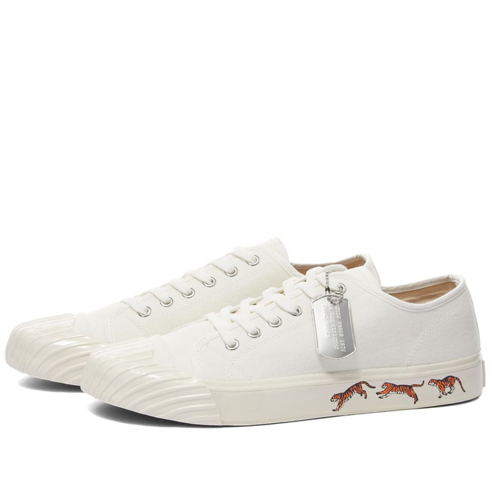 Photo: Kenzo Men's School Low Top Sneakers in Off White