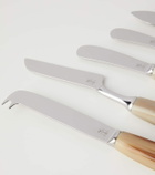 Brunello Cucinelli Horn and stainless steel cheese cutlery set