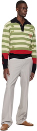 Andersson Bell Multicolor Stripe Damaged Polo