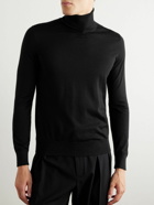 Zegna - Cashmere and Silk-Blend Rollneck Sweater - Black