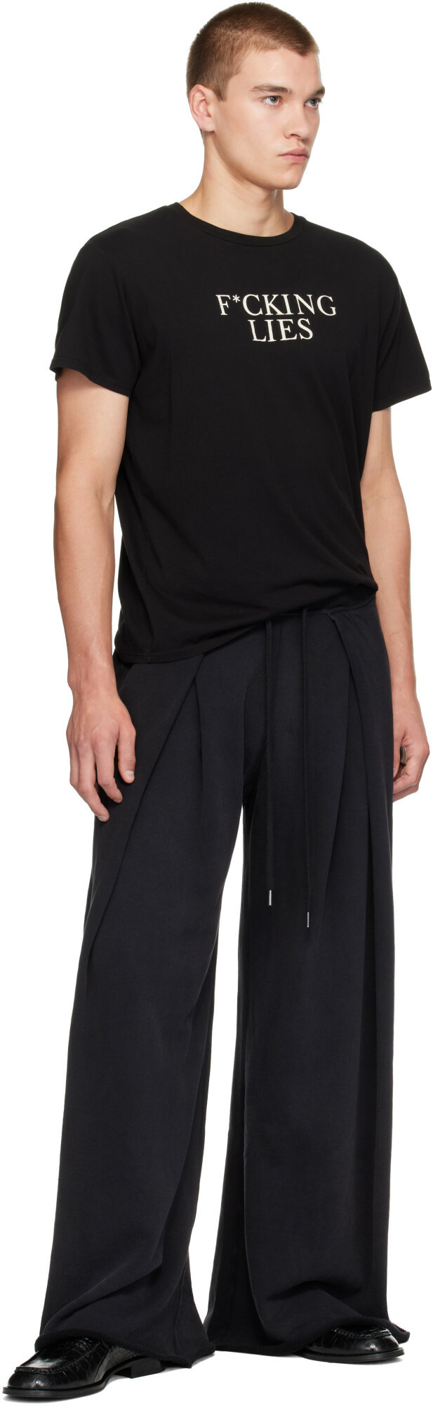 R13 Black Foldover Sweatpants