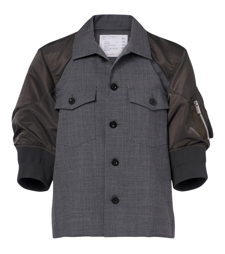 Photo: Sacai Wool twill and technical jacket