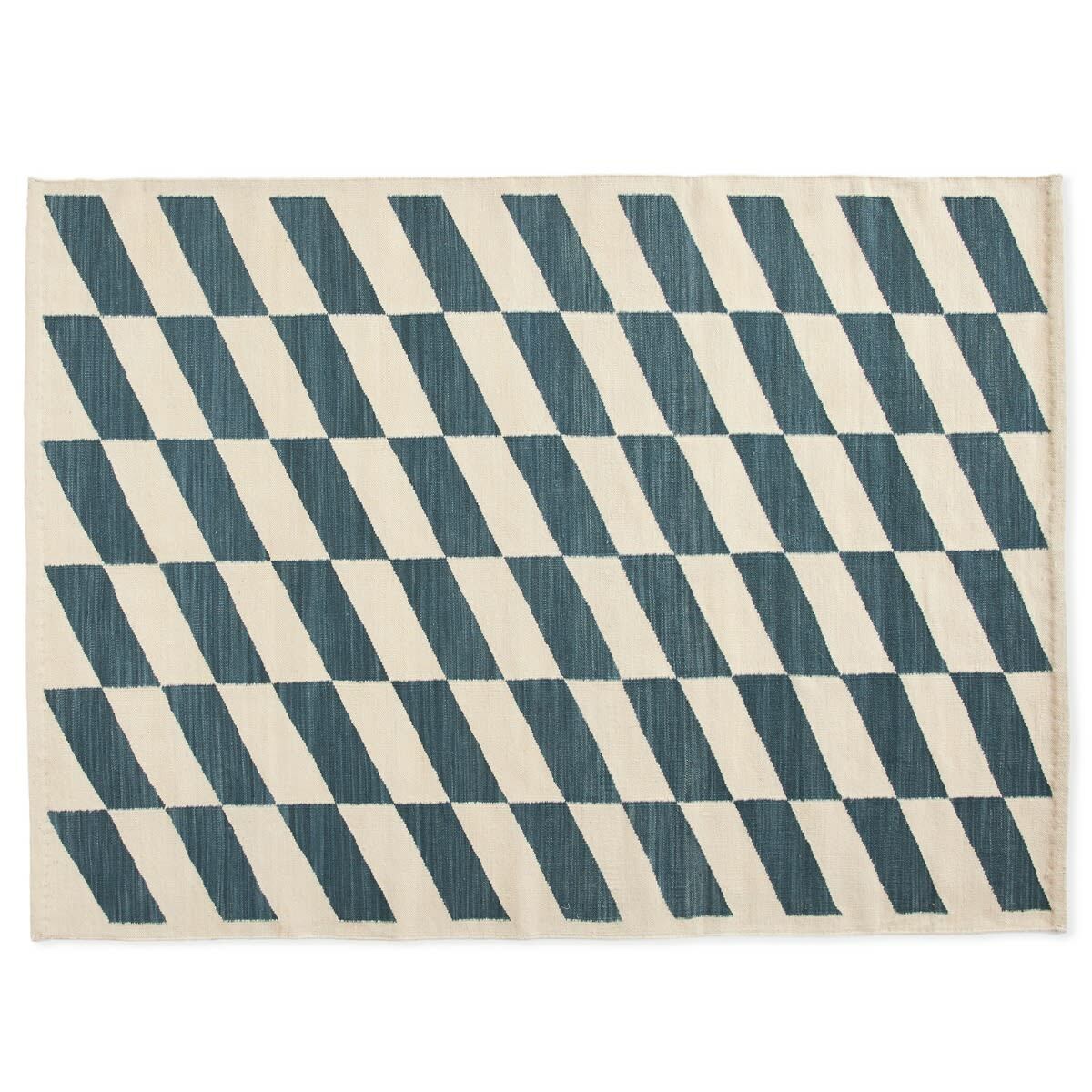 HAY Shift Kelim Rug - 140x200cm in Blue 