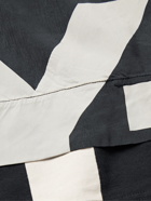 Y-3 - Layered Logo-Print Organic Cotton-Jersey and Shell T-Shirt - Black