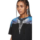 Marcelo Burlon County of Milan Black and Blue Wings T-Shirt