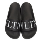 Valentino Black Valentino Garavani VLTN Slides