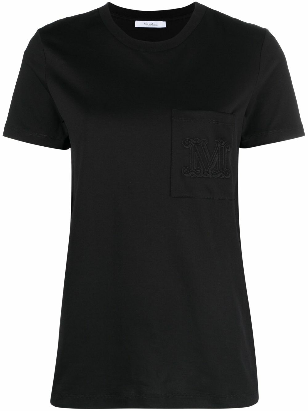 MAX MARA - Embroidered Logo Cotton T-shirt Max Mara