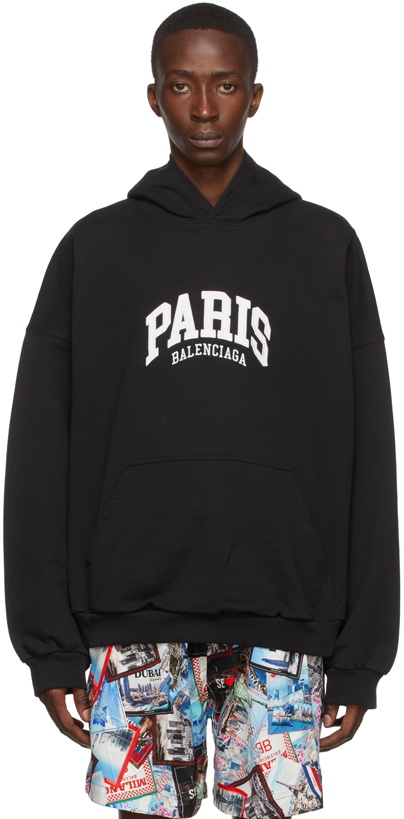 Photo: Balenciaga Black Cotton Hoodie