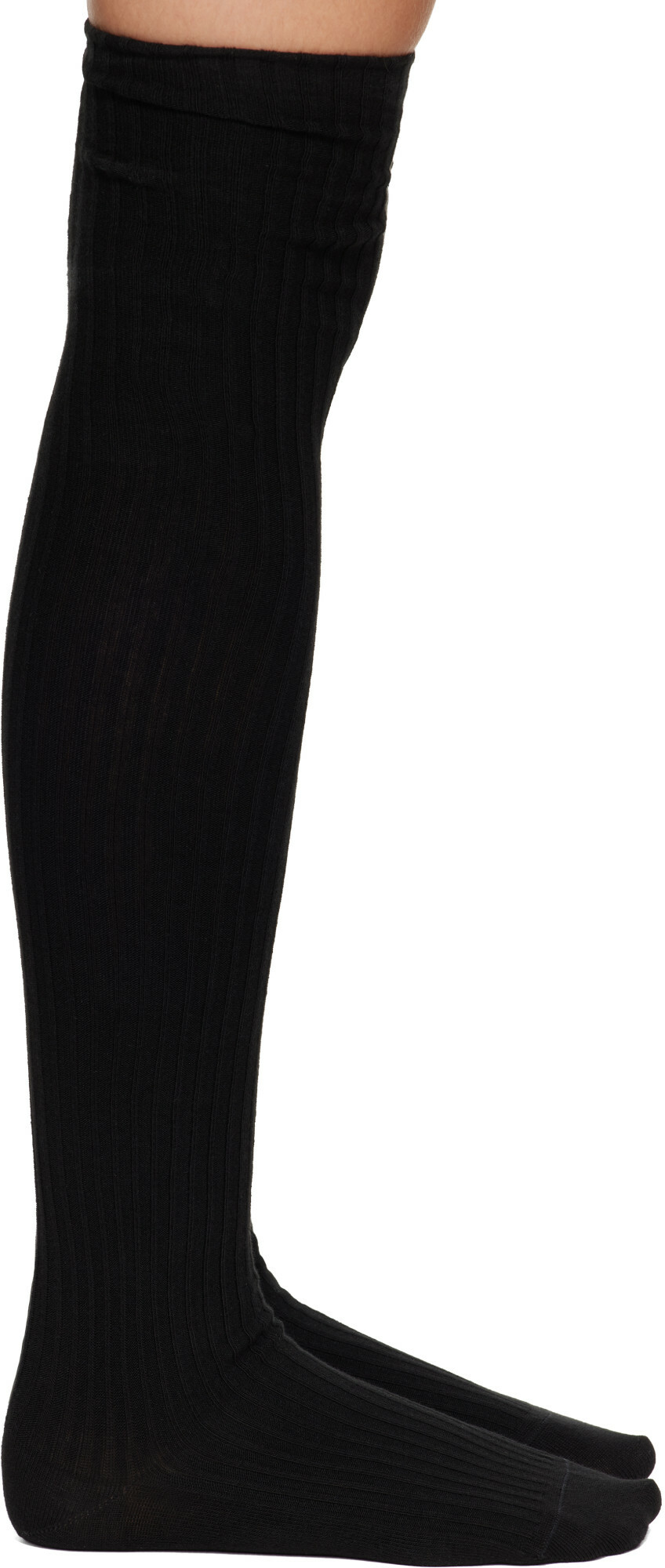 Baserange Black Overknee Socks