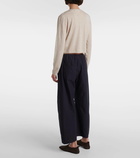 Leset Kyoto cotton wide-leg pants