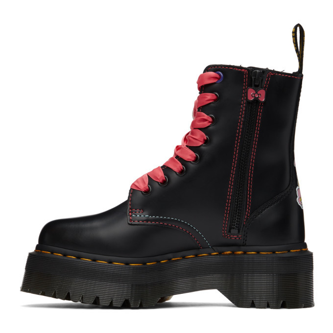 Platform Boots Hello Kitty Combat Boots Martens Black Hello Kitty