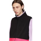 Harris Wharf London Black and Pink Polaire Vest