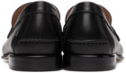 Salvatore Ferragamo Black 'SF' Ornament Loafers