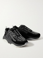 AMIRI - Bone Runner Leather and Suede-Trimmed Mesh Sneakers - Black