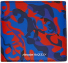 Alexander McQueen Blue & Red Skull Camo Bifold Wallet