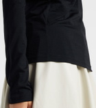 Róhe Scarf-detail wool jersey top